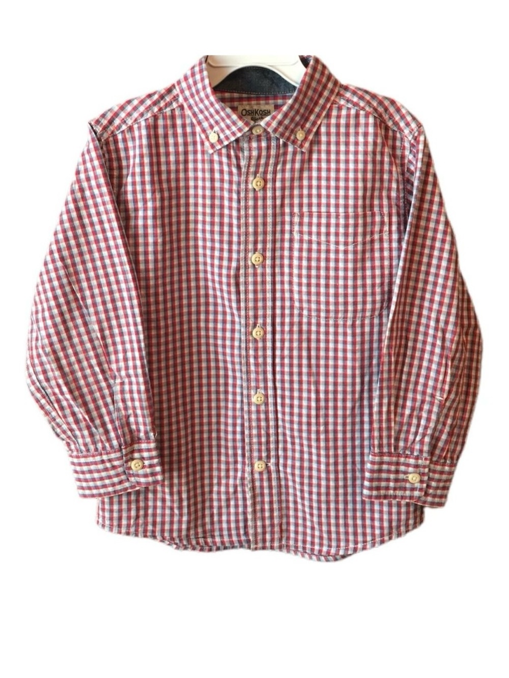 OshKosh B'Gosh Boys Patterned Long Sleeve Shirt  Size 4